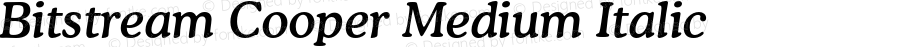 Bitstream Cooper Medium Italic