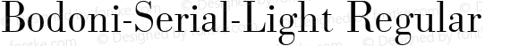 Bodoni-Serial-Light Regular