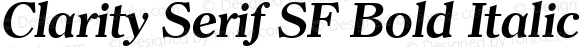 Clarity Serif SF Bold Italic