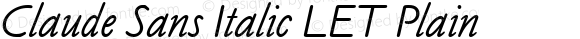 Claude Sans Italic LET Plain:1.0