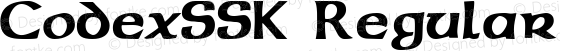 CodexSSK Regular Macromedia Fontographer 4.1 8/2/95