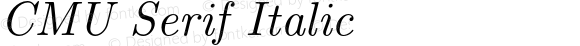 CMU Serif Italic