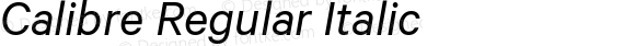 Calibre Regular Italic