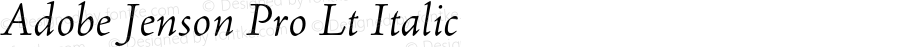 Adobe Jenson Pro Lt Italic