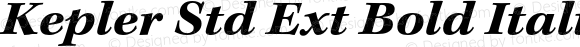 Kepler Std Ext Bold Italic