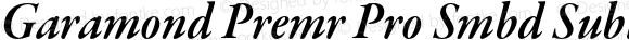 Garamond Premr Pro Smbd Subh Italic