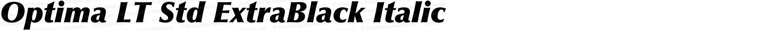 Optima LT Std ExtraBlack Italic