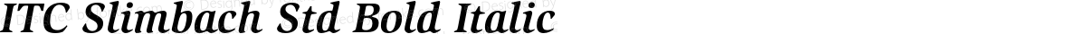 ITC Slimbach Std Bold Italic