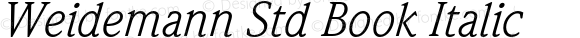 WeidemannStd-BookItalic