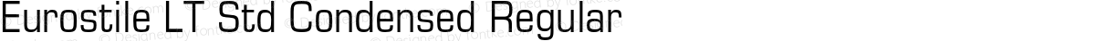 Eurostile LT Std Condensed Regular