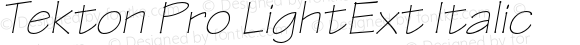 Tekton Pro LightExt Italic