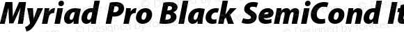 Myriad Pro Black SemiCond Italic