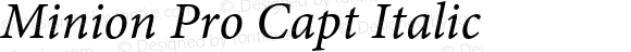 Minion Pro Capt Italic
