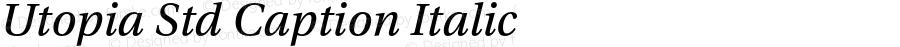 Utopia Std Caption Italic