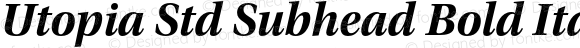 Utopia Std Subhead Bold Italic