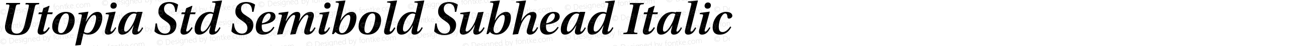 Utopia Std Semibold Subhead Italic