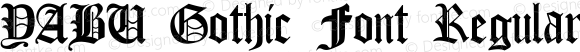 YABU Gothic Font Regular