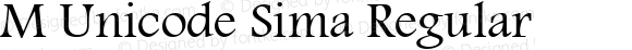 M Unicode Sima Regular