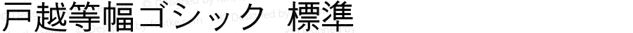 戸越等幅ゴシック 標準