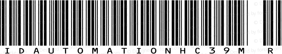 IDAutomationHC39M Regular