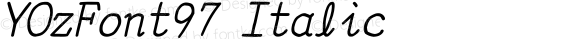 YOzFont97 Italic