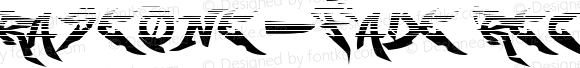 RaseOne-Fade Regular Macromedia Fontographer 4.1.4 2/7/05