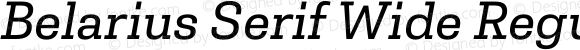 Belarius Serif Wide Regular Oblique