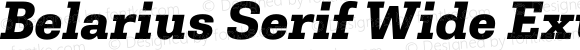 Belarius Serif Wide Extrabold Oblique