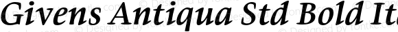 Givens Antiqua Std Bold Italic