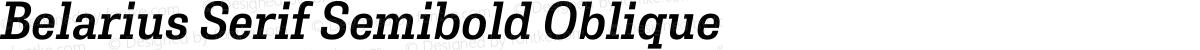 Belarius Serif Semibold Oblique