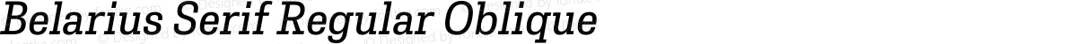 Belarius Serif Regular Oblique