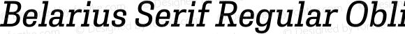 Belarius Serif Regular Oblique
