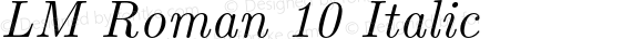 LMRoman10-Italic