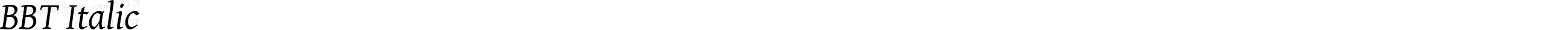 BBT Italic