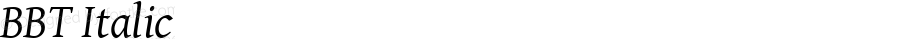 BBT Italic