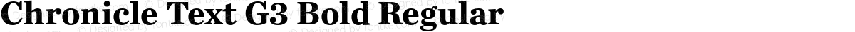 Chronicle Text G3 Bold Regular