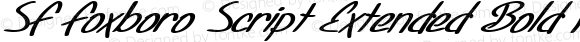 SF Foxboro Script Extended Bold Italic