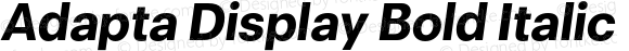 Adapta Display Bold Italic