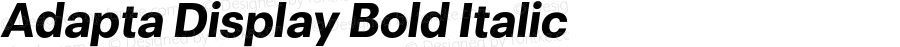 Adapta Display Bold Italic