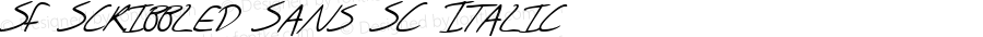 SF Scribbled Sans SC Italic