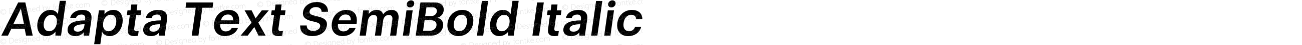 Adapta Text SemiBold Italic