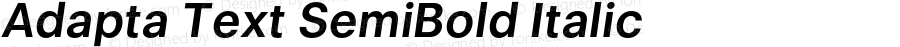 Adapta Text SemiBold Italic