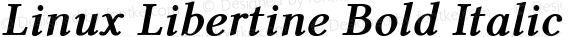 Linux Libertine Bold Italic