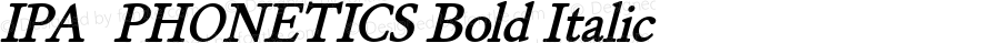 IPA  PHONETICS Bold Italic Version 1.0; 2003; initial release