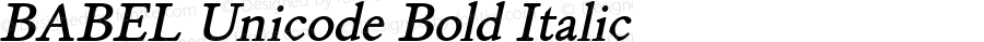 BABEL Unicode Bold Italic