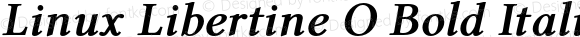 Linux Libertine O Bold Italic