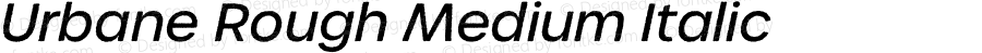 Urbane Rough Medium Italic