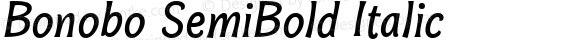 Bonobo SemiBold Italic