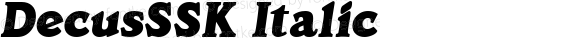 DecusSSK Italic Macromedia Fontographer 4.1 8/1/95