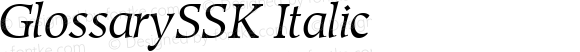 GlossarySSK Italic Macromedia Fontographer 4.1 8/3/95
